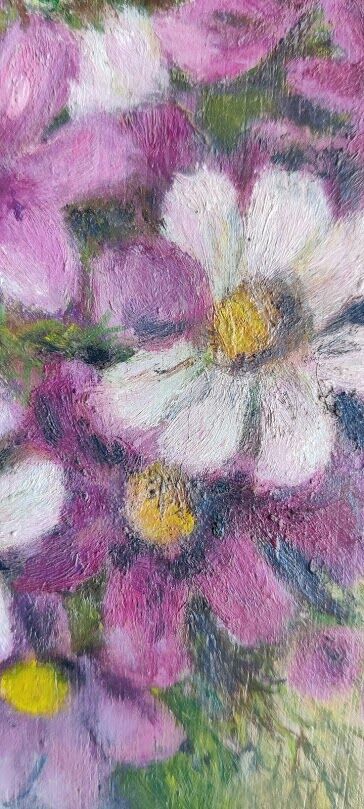 Signed flower painting