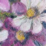 Peinture fleurs signée