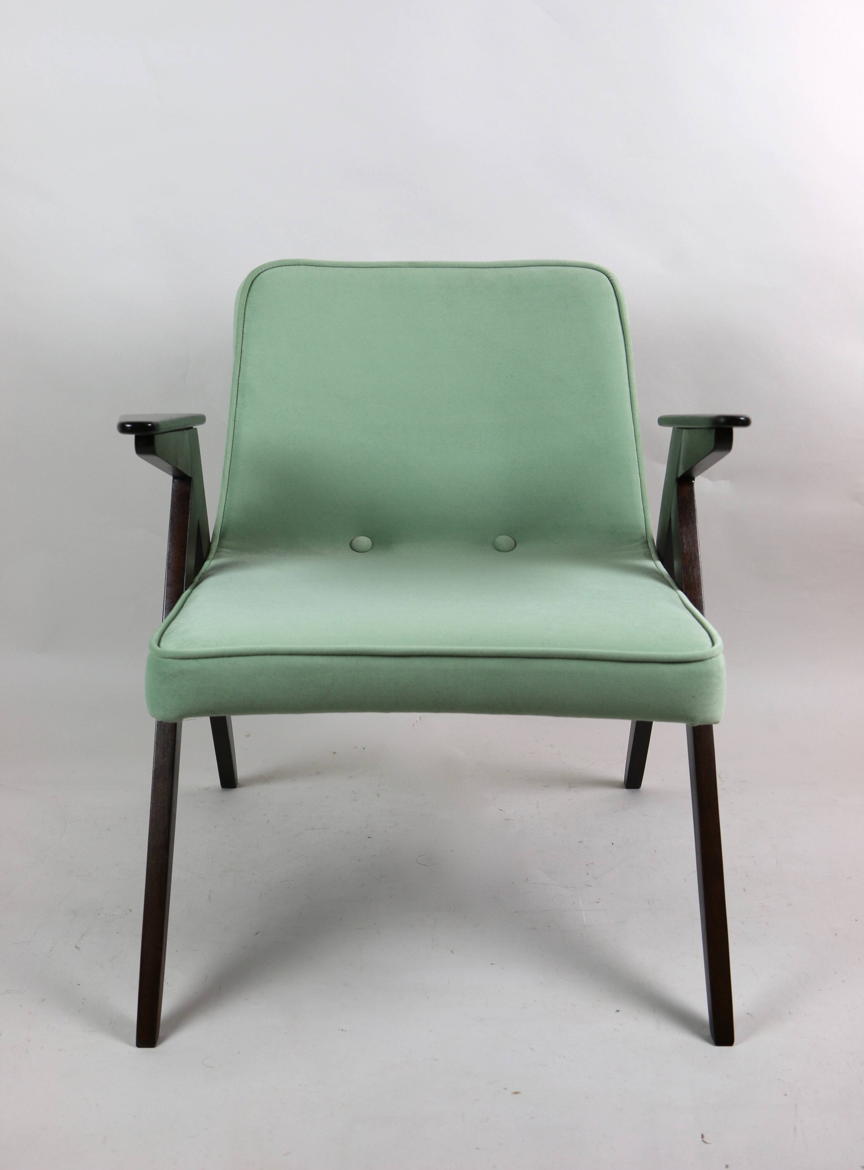 Light Green Bunny Armchair by Józef Chierowski, 1970s