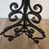 Lampadaire tripode en fer forgé Art Déco