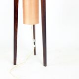 Lampe fusée sur pied de l'ère spatiale en fibre de verre rose, Tchécoslovaquie des années 1960