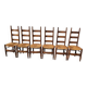 Serie de 6 chaises paillees