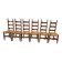 Serie de 6 chaises paillees