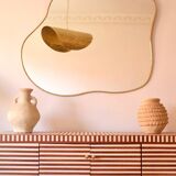 Miroir Organique Abstrait en Laiton