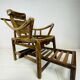Antique chinese handcrafted bamboo lounge chair, 1900