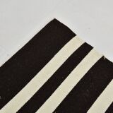 Black Beige Modernist Vintage Kilim Rug, 240x392Cm