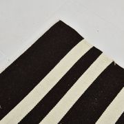 Black Beige Modernist Vintage Kilim Rug, 240x392Cm