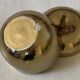Vintage 1970s golden metal apple-shaped box