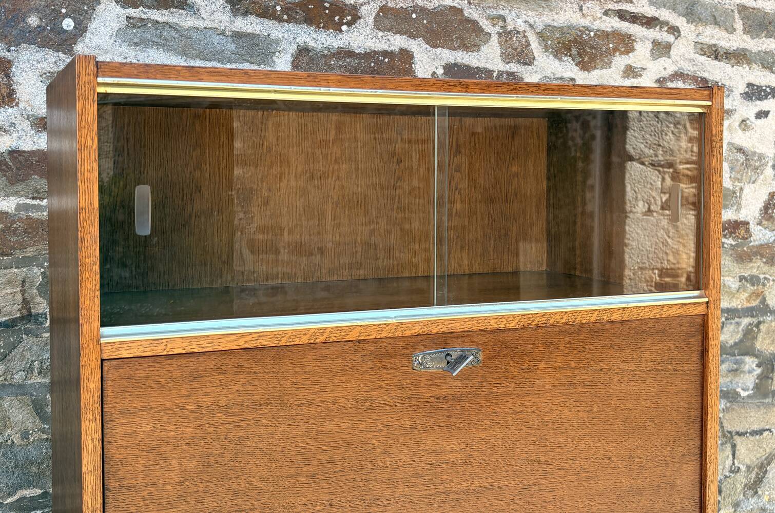 Vintage oak secretary – Scandinavian design – 1950s/60s