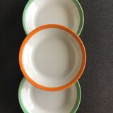 3 Yves Deshoulières soup plates