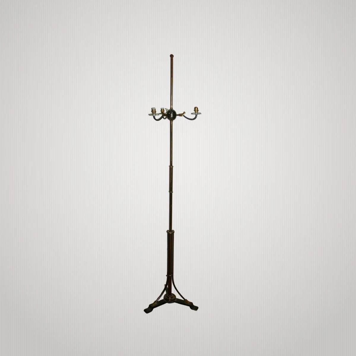Vintage mid-century reading lamp in bronze and brass by Lunel Arlus.