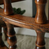 Vintage Beech Library Staircase Shelf