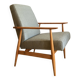 Gray fabric armchair type 300-190 by Polish designer H. Lis, 1960s