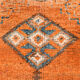 3x12 orange & beige long turkish vintage runner rug 387x87cm