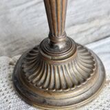 Large antique brass candlestick - Patina