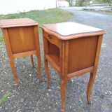 Pair of vintage oak bedside tables