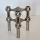 Pair of tripod candle holders design 60s NAGEL STOFF metal
