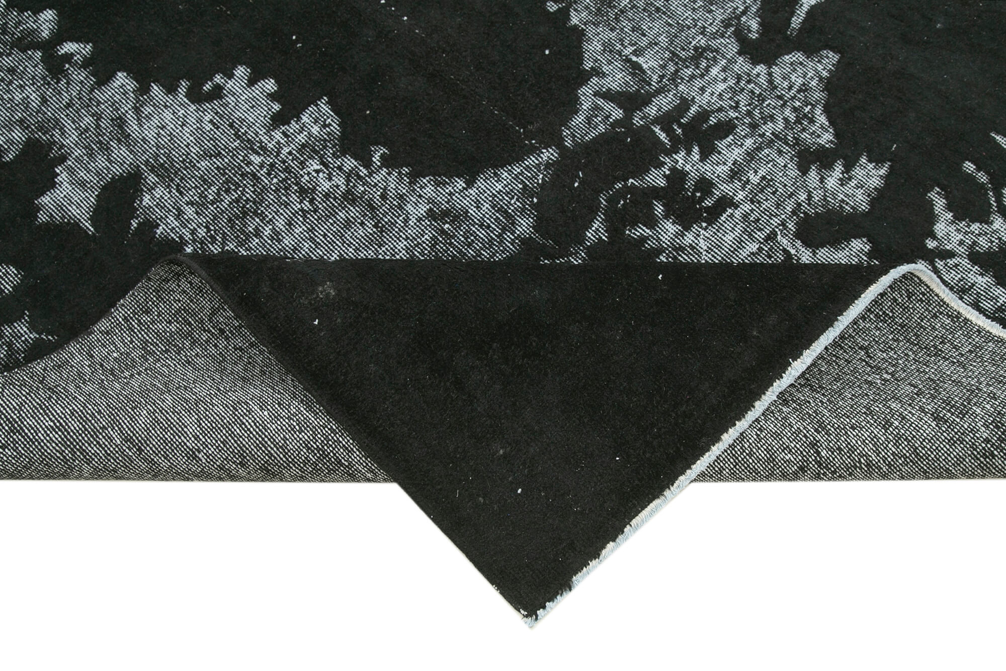Hand-knotted rustic anatolian 1980s 170 cm x 276 cm black rug