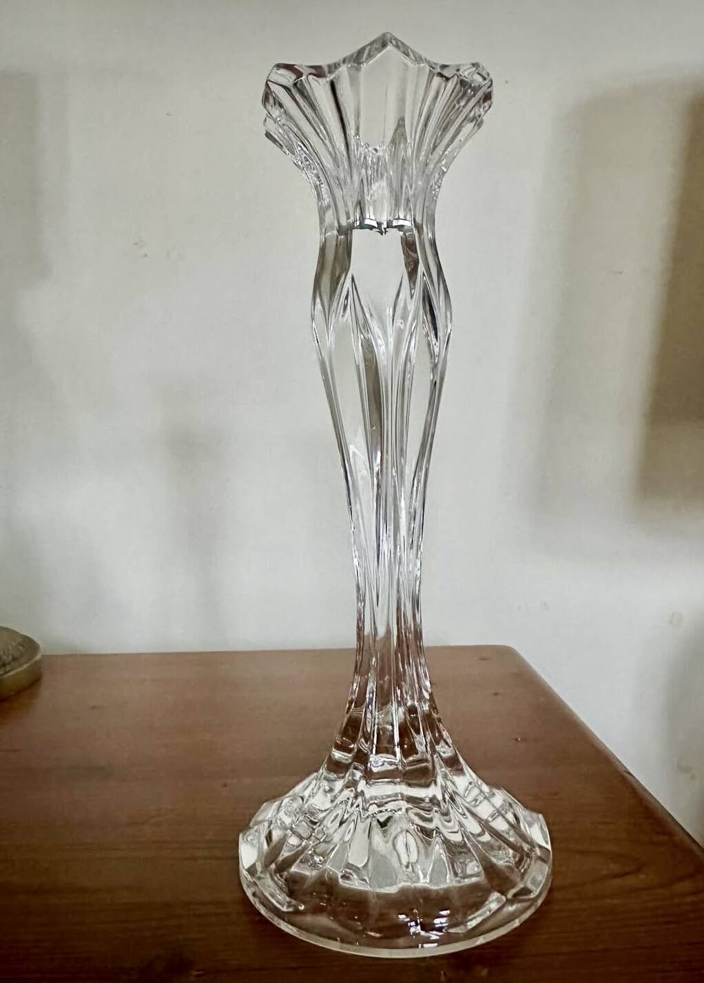Old glass candle holder
