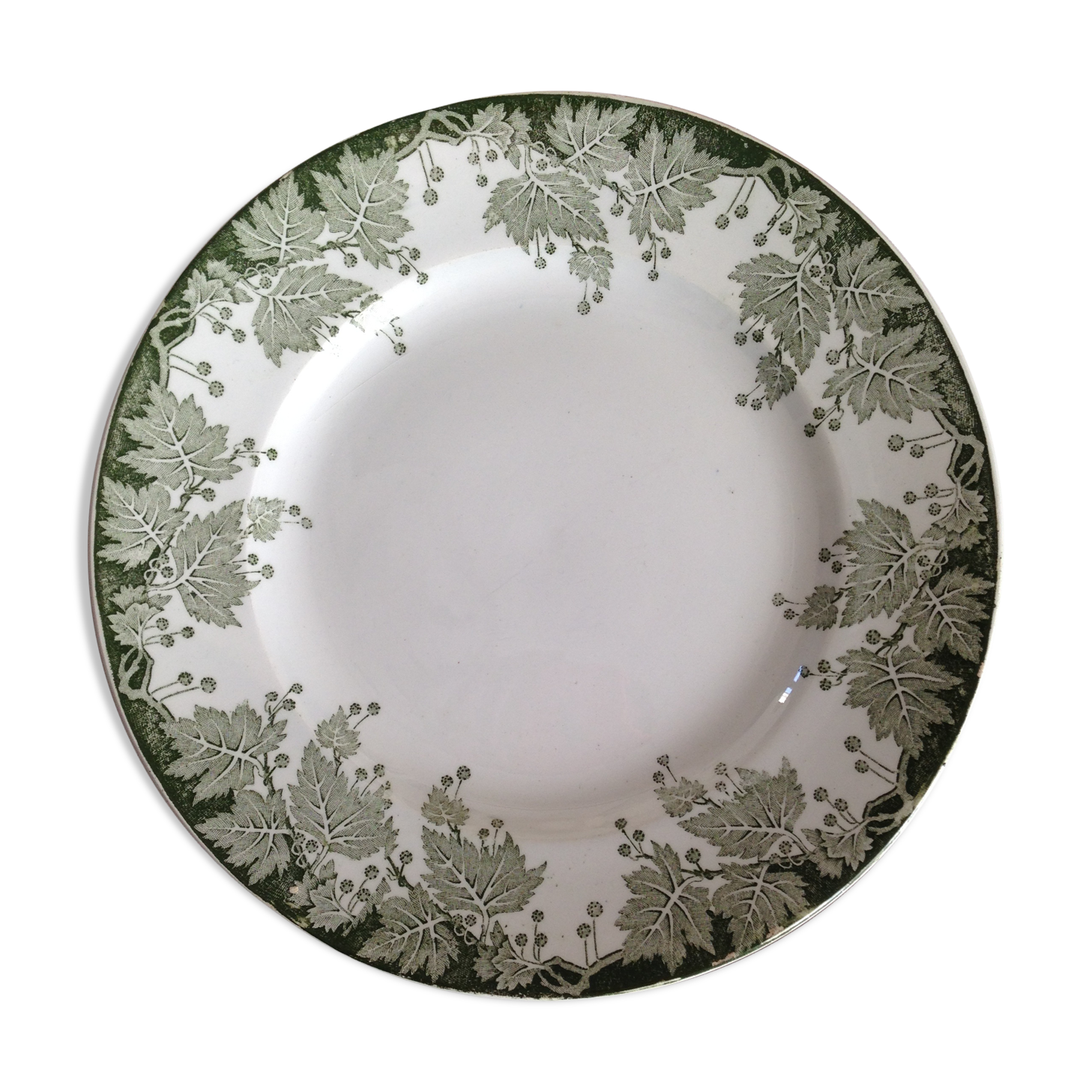 Dinner plates, model Platane, pottery St Amand and Hamage