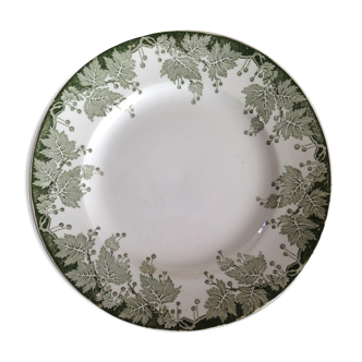 Dinner plates, model Platane, pottery St Amand and Hamage