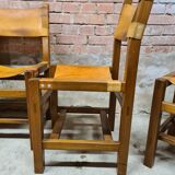 Set of 4 Maison Regain leather chairs