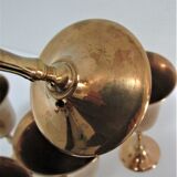 Set of eight vintage solid brass walking glasses