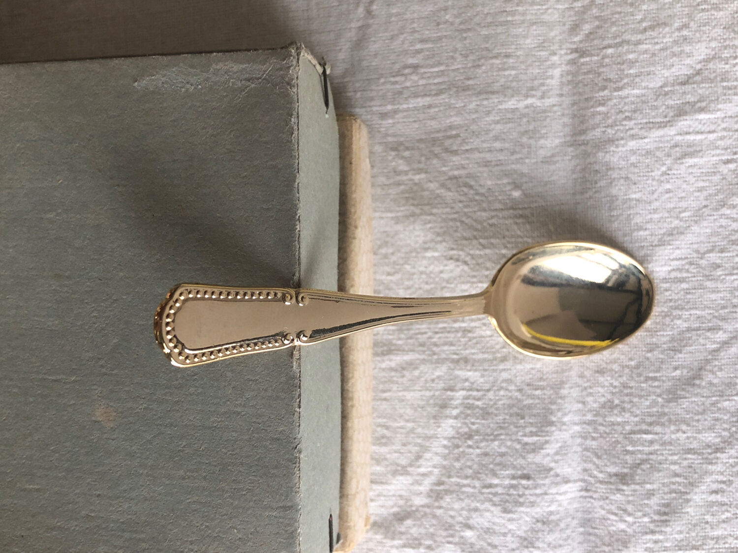 12 small teaspoons in Vintage golden metal