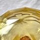 Poudrier Art Déco aux parois facettées  en cristal jaune citrine