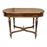 Napoleon III center table with stretcher