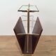 Neoclassical magazine rack in mahogany and brass