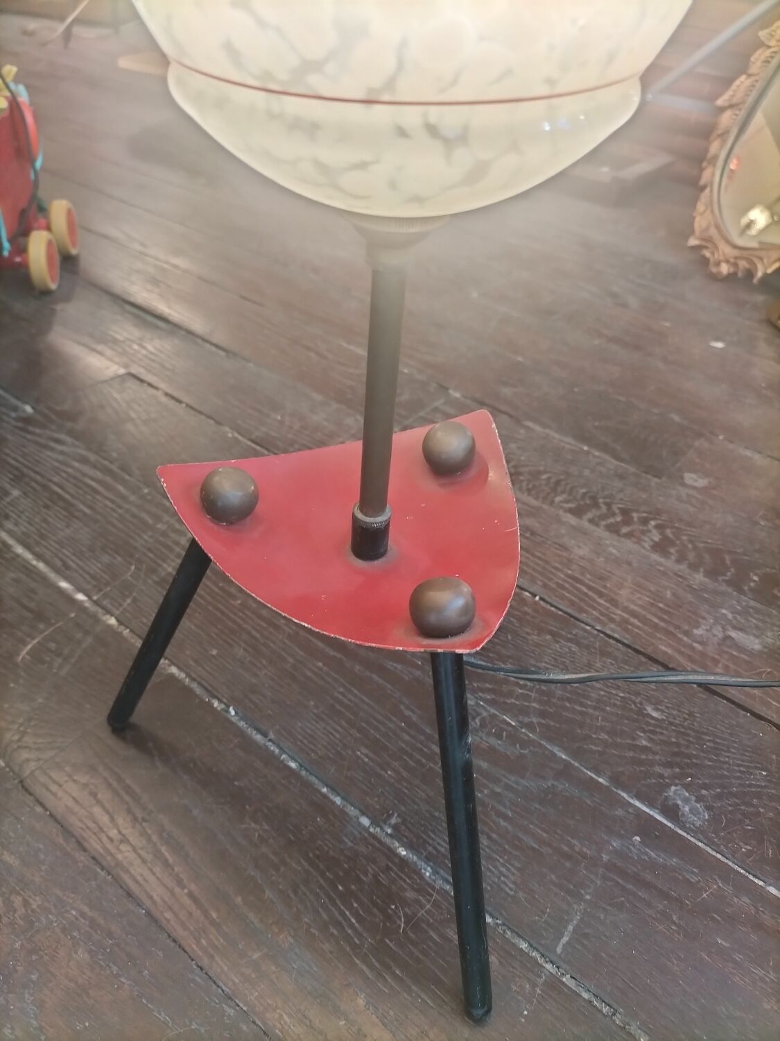 1960s lamp with opaline