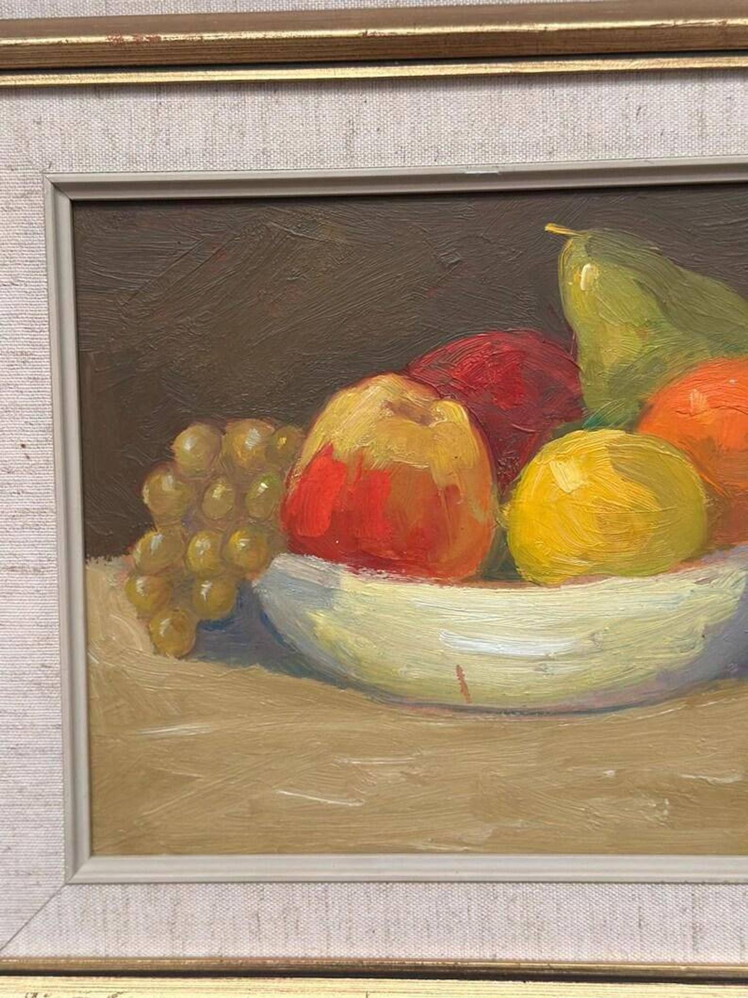 Oil on Panel “Still Life with Fruit” by Hilding Bernhard Högberg Vintage
