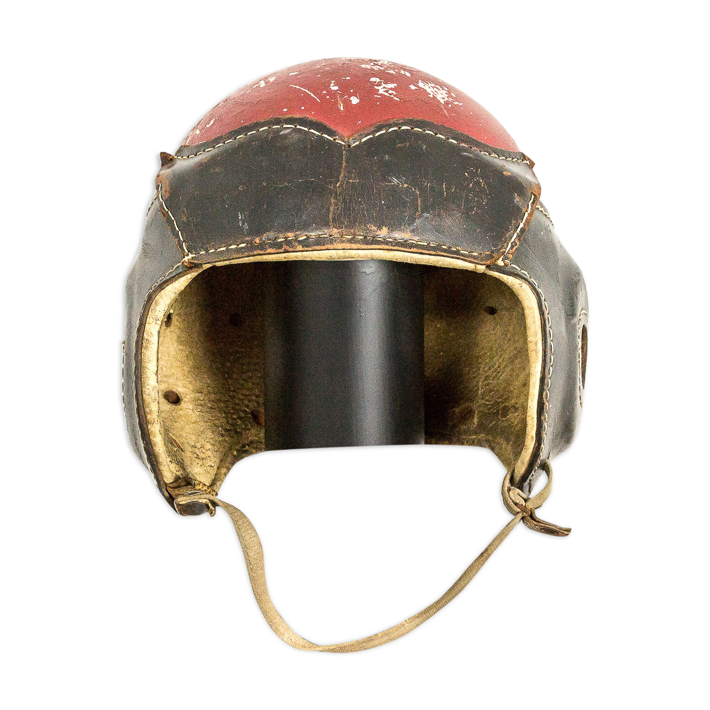 Casque de football américain vintage des années 1930 par Ken-Wel