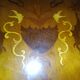 Console demi-lune Louis XV en marqueterie, style italien