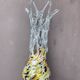 Plychrome openwork spun blown glass vase