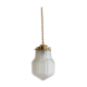 Suspension globe art déco en verre dépoli
