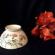 Old bowl with floral decoration soup coffee salad country decor