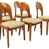 Ensemble de 6 chaises design danois Niels Koefoed 'Morten' 'Hellerup'