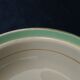Plat rond creux en demi porcelaine de Badonviller avec marli vert diam 28 cm