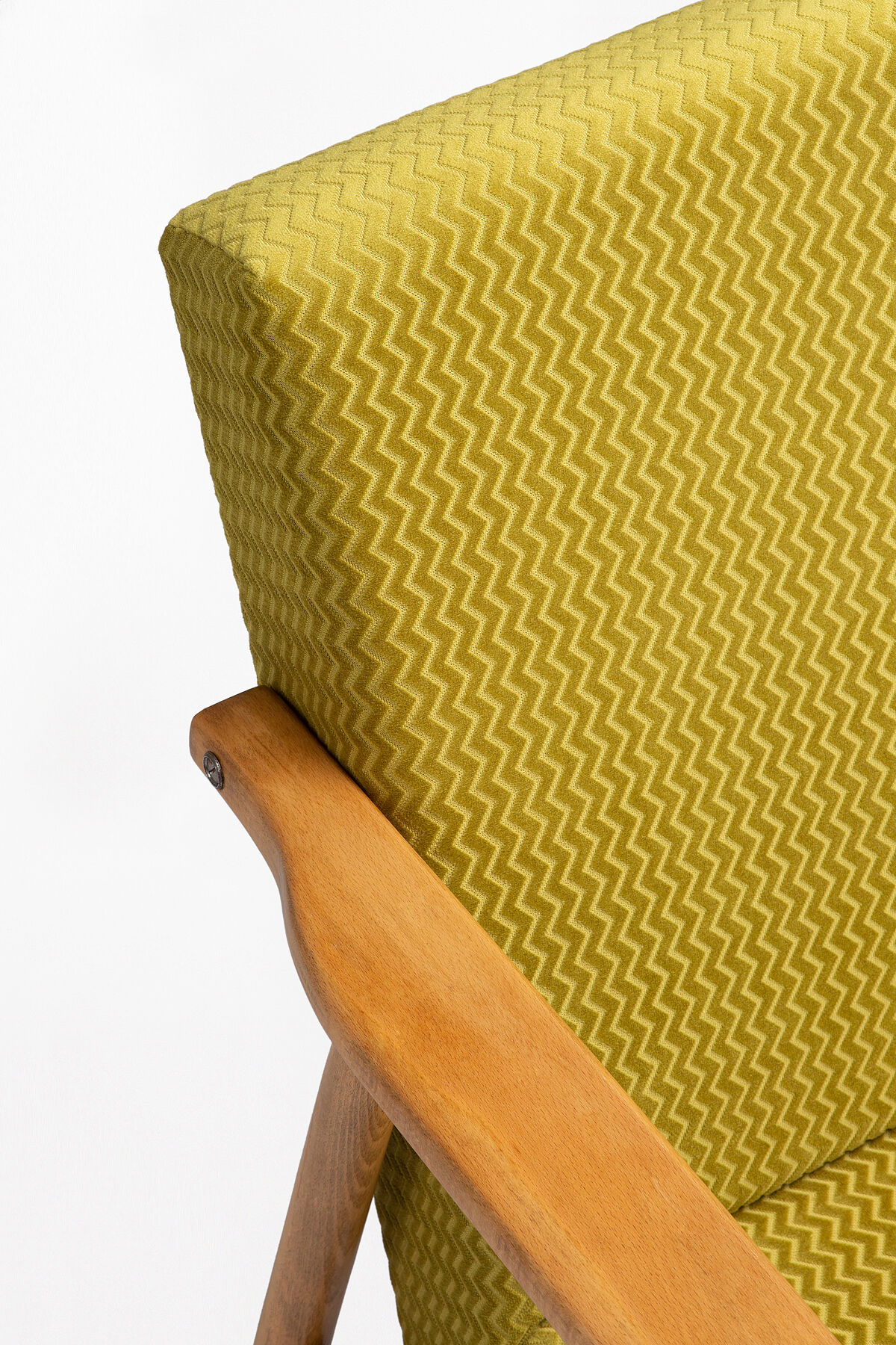 Lime green type b-7727 armchair from the 1970s.