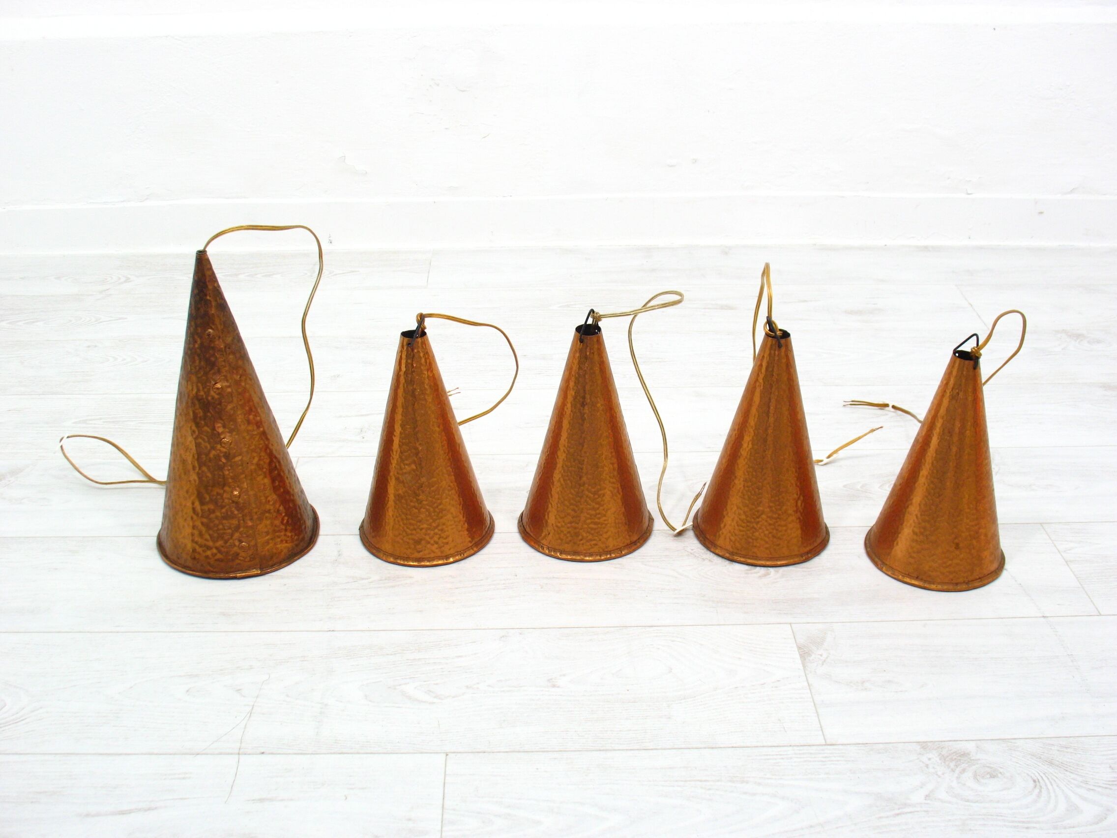 Suspensions coniques par ES Horn Aalestrup, 1970, ensemble (5)