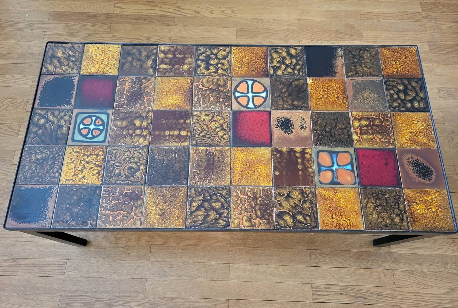 Roche Bobois French ceramic coffee table 1970s Vintage
