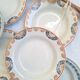 Orange and blue deep plates HBCM and St Amand