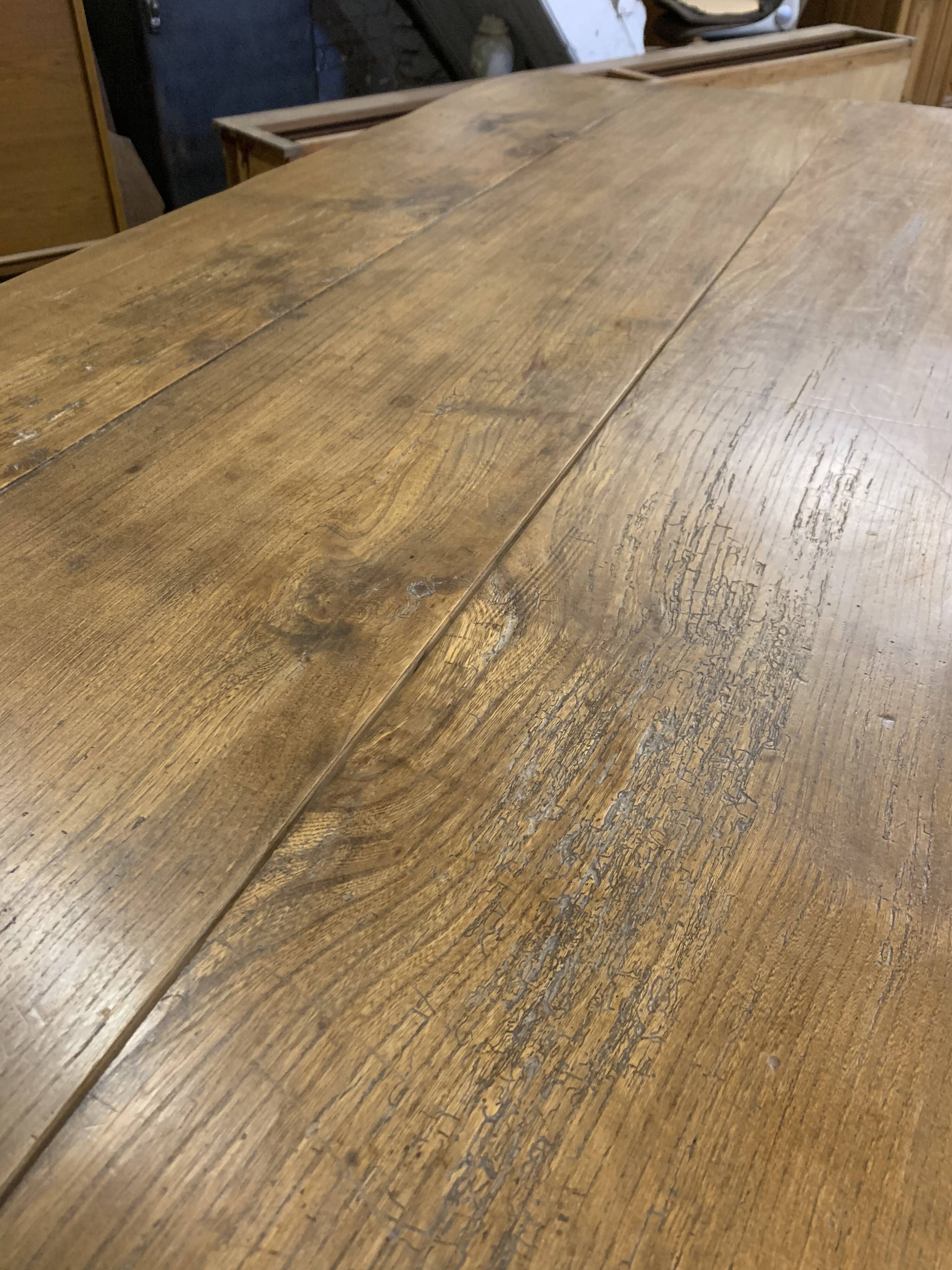 Old farm table 3.20 m elm and oak
