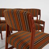 Ensemble de six chaises en teck, design danois, années 1970, production : Danemark