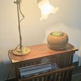 Rosewood and brass magazine stand table