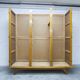 French wardrobe with tapered legs, 3 doors, 120cm hanging rail, new.