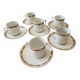 Set of 6 porcelain coffee cups