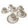Set of 6 porcelain coffee cups